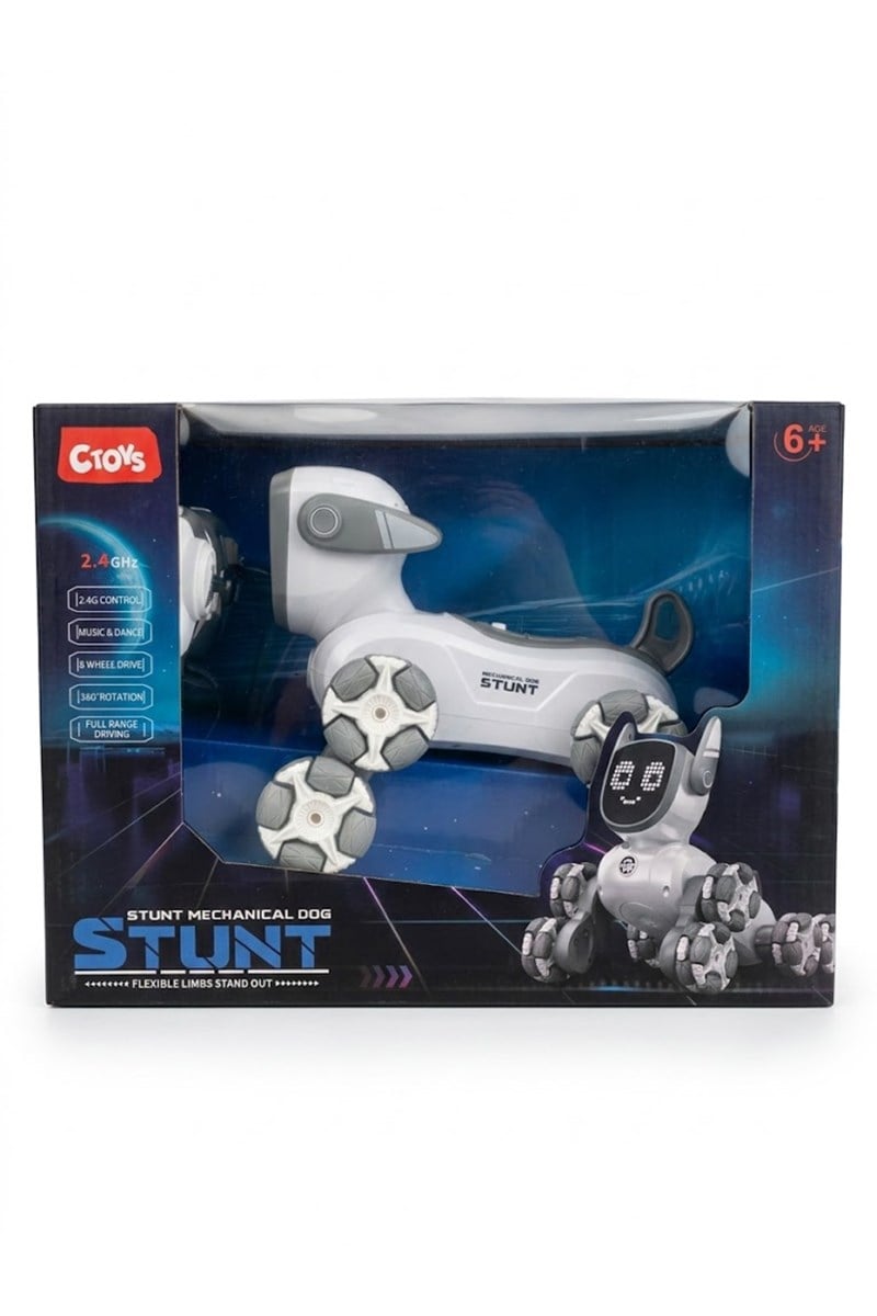 Akrobat Robot Köpek Uzaktan Kumandalı Işıklı Müzikli Pilli Ctoy-md572a Usb Kablolu 