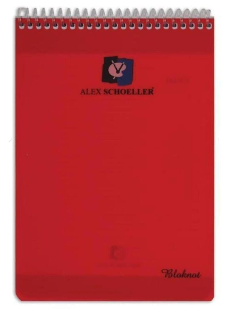 Alex Shoeller Bloknot A5 80 Kareli Spiralli Plastik Kapak.dik.