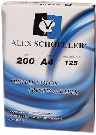 Alex Shoeller Fotokopi Kağıdı A4 Gramajlı 200gr 125'li Paket