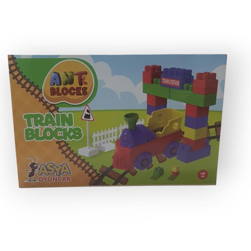 ASYA OYUNCAK TRAİN BLOCKS RENKLİ TREN BLOK SETİ 