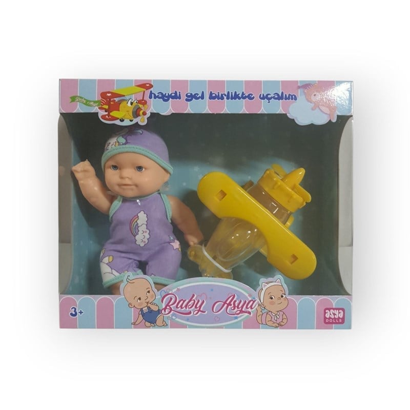 BABY ASYA BEBEK & UÇAK SETİ  'HAYDİ GEL BİRLİKTE UÇALIM'