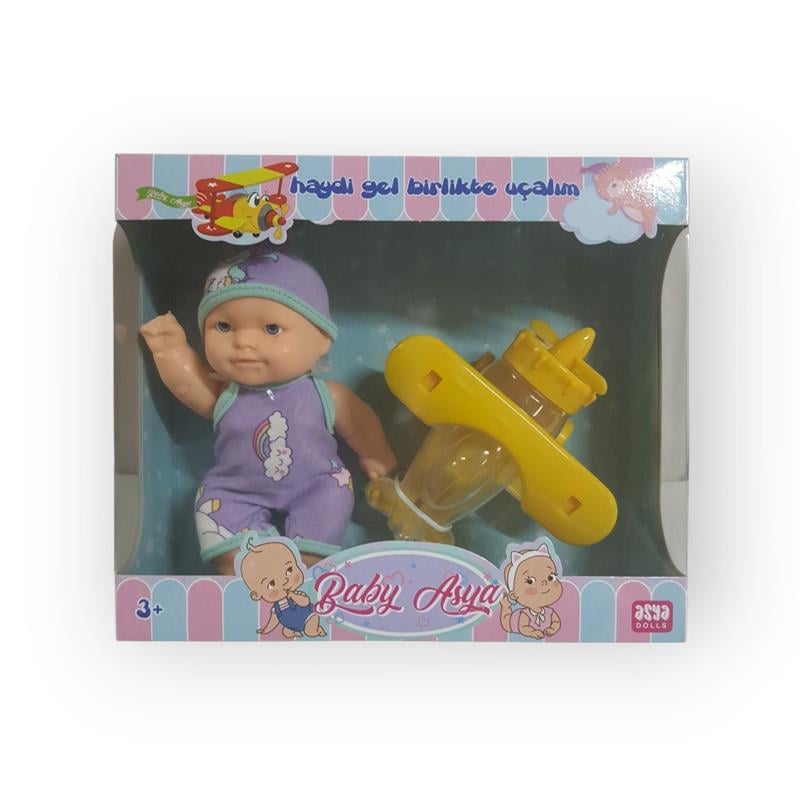 BABY ASYA BEBEK & UÇAK SETİ  'HAYDİ GEL BİRLİKTE UÇALIM'