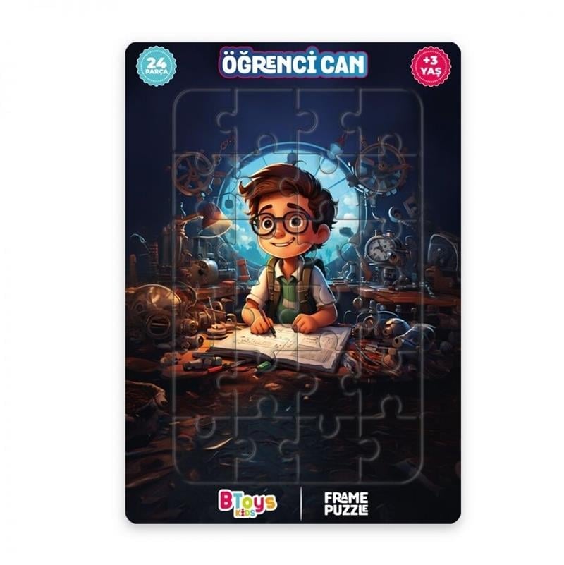BTOYS KIDS 24 PARÇA PUZZLE ÖĞRENCİ CAN