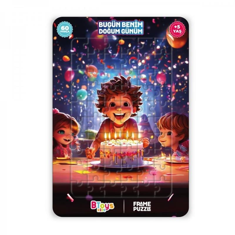 BTOYS KIDS 60 PARÇA PUZZLE BUGÜN BENİM DOÜUM GÜNÜM