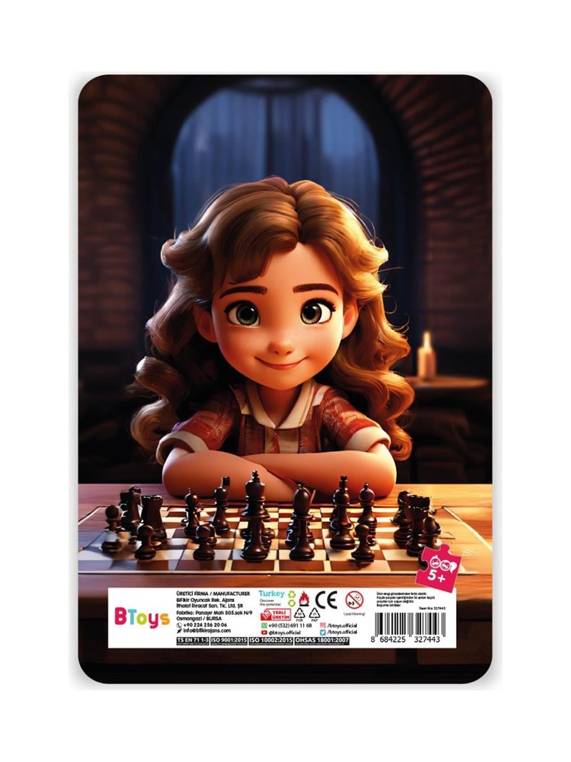 BTOYS KIDS 60 PARÇA PUZZLE SANTRANÇ ÖĞRENİYORUM KIZ 9110