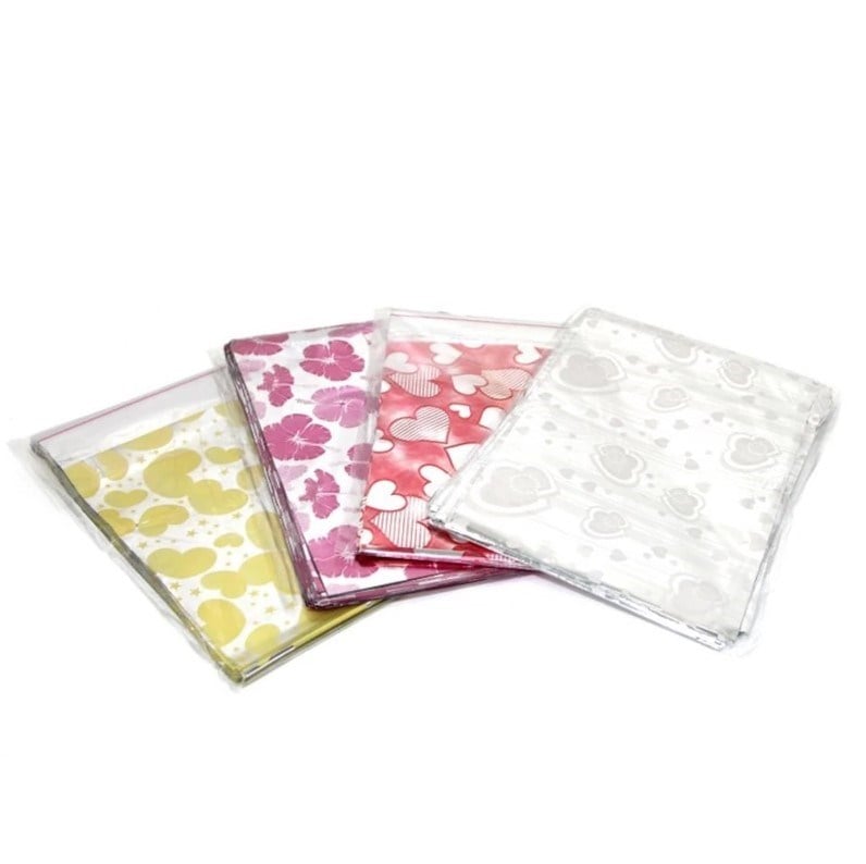 Buket BKT-812 35x50 cm Metalize Bantlı Lüx Poşet