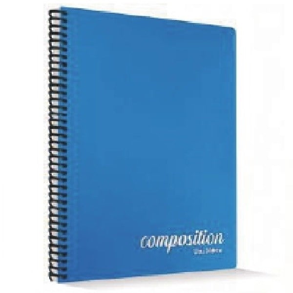 Composition Plastik Kapak 80 Yaprak Spiralli Kareli Defter