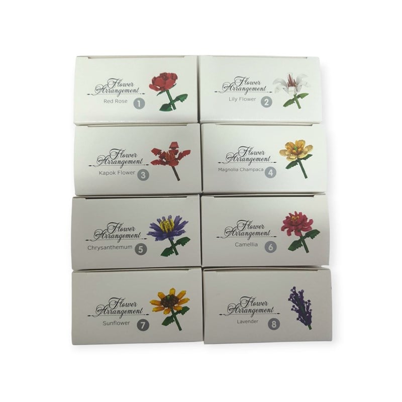 Ctoy Building Block Flower 8'li Paket