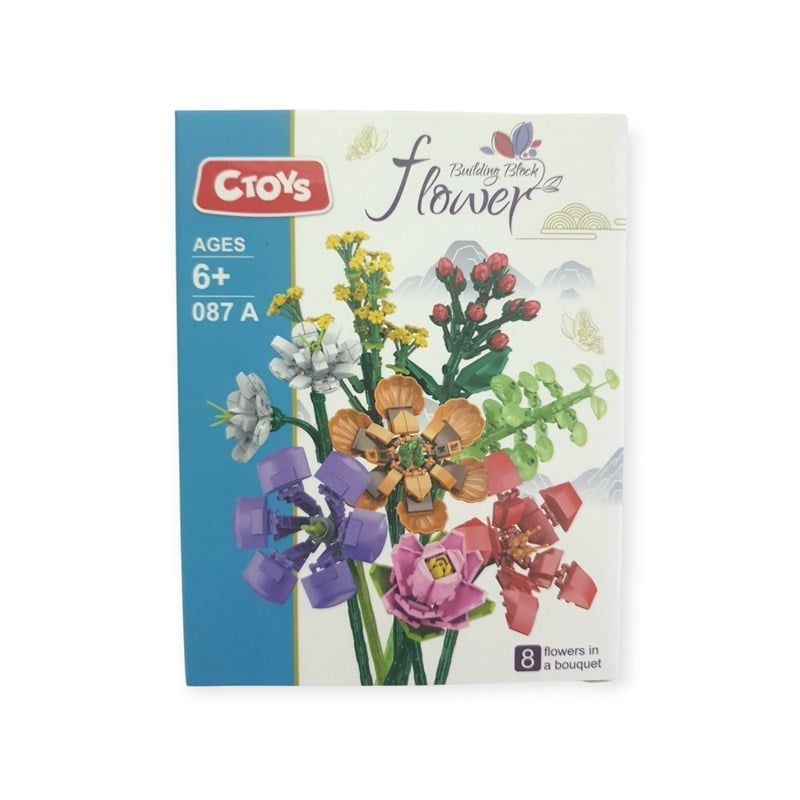 Ctoy Building Block Flower 8'li Paket