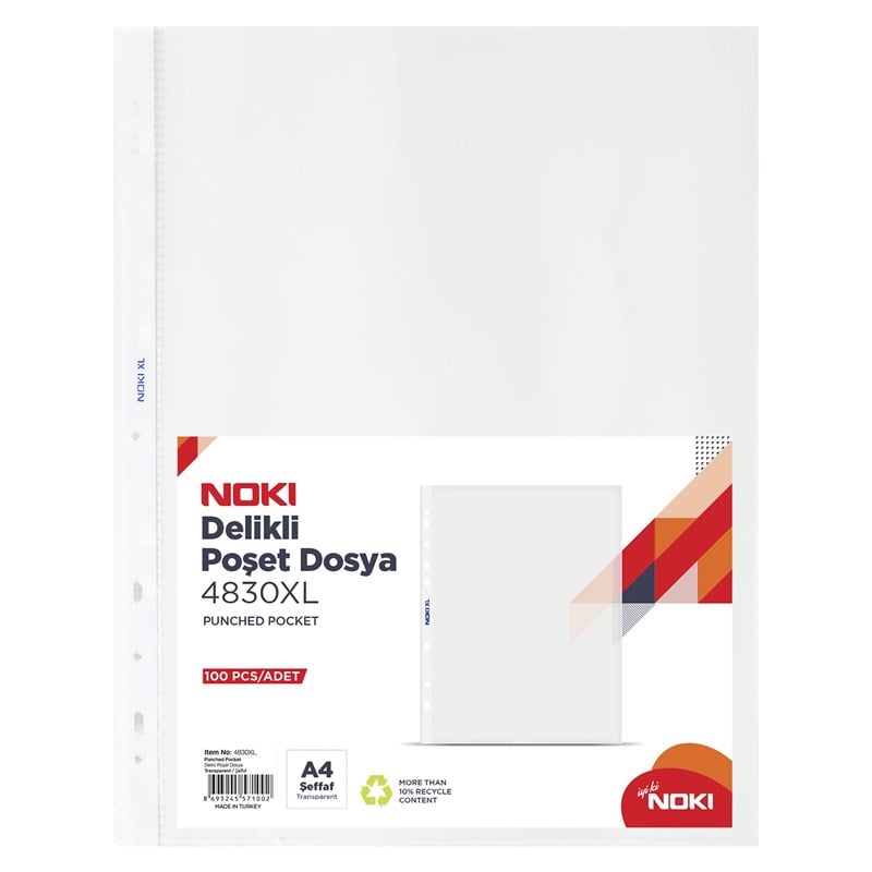 Noki Poşet Dosya XL 100’lü 4830XL