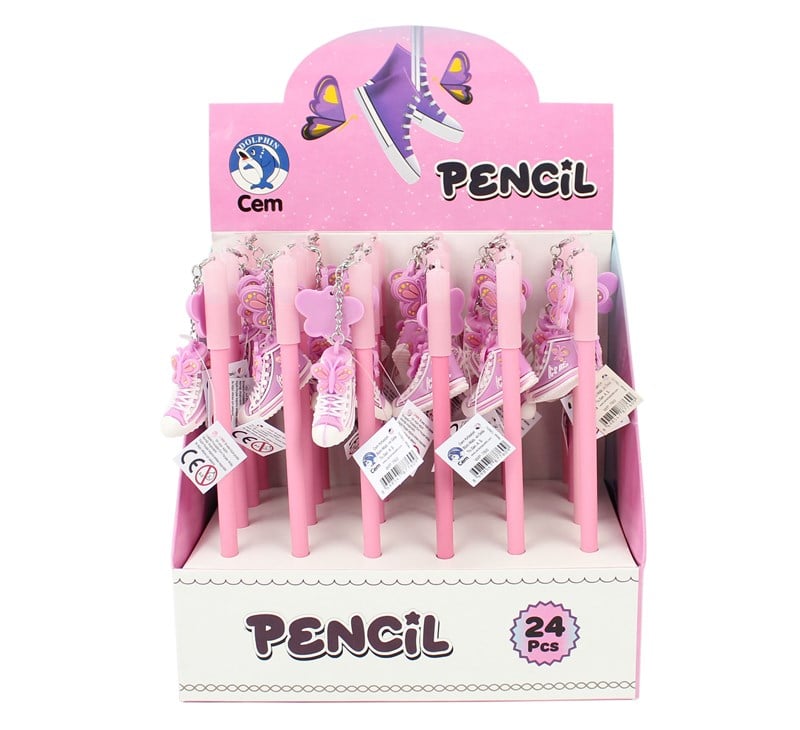 Dolphin WP-760 Ayakkabı Başlıklı Kurşun Kalem 24'lü Stand