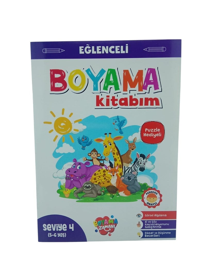 Eğlenceli Boyama Kitabım Seviye 4 5-6 Yaş