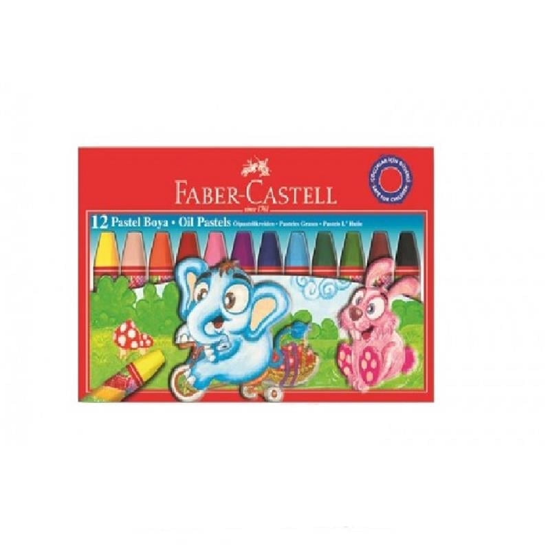 Faber Castell 12 Renk Pastel Boya Kalemi Karton Kutu