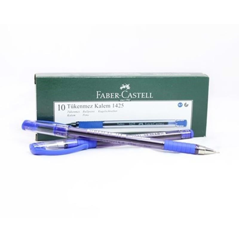 Faber-Castell 1425 Tükenmez Kalem 0.7 mm İğne Uçlu Mavi 10'lu Paket