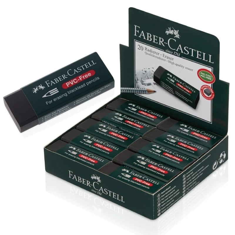 Faber Castell 7089/20 Siyah Silgi 20'li Paket