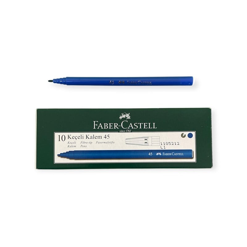 Faber Castell Keçeli Kalem Mavi 10'Lu