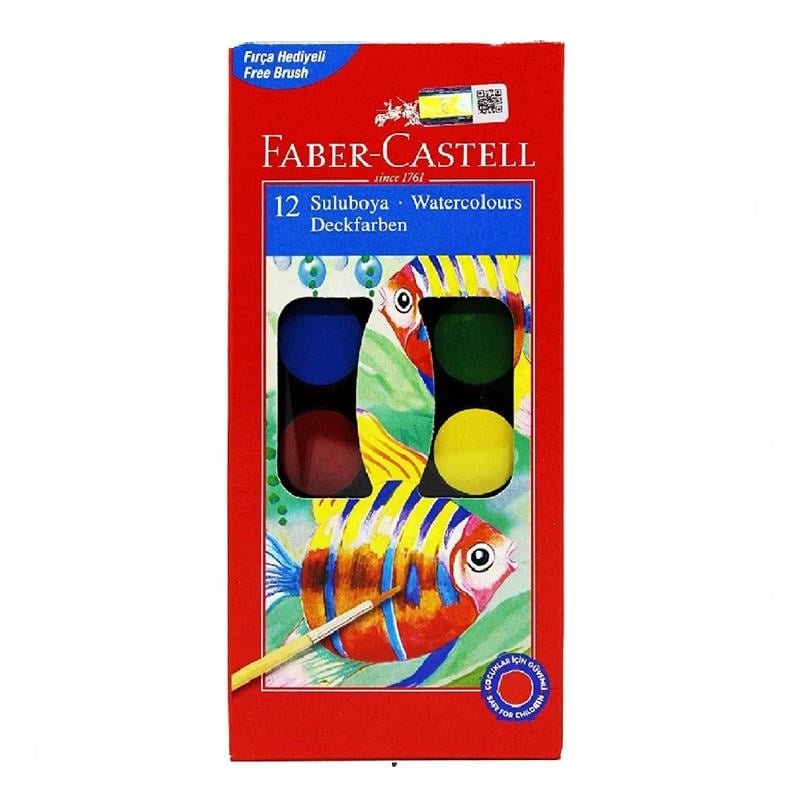 Faber Castell Küçük Boy Sulu Boya 12 Renk
