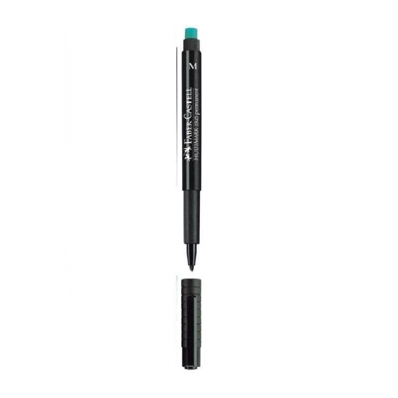 Faber Castell Permanent Asetat Kalem Siyah (M) 10'lu Kutu