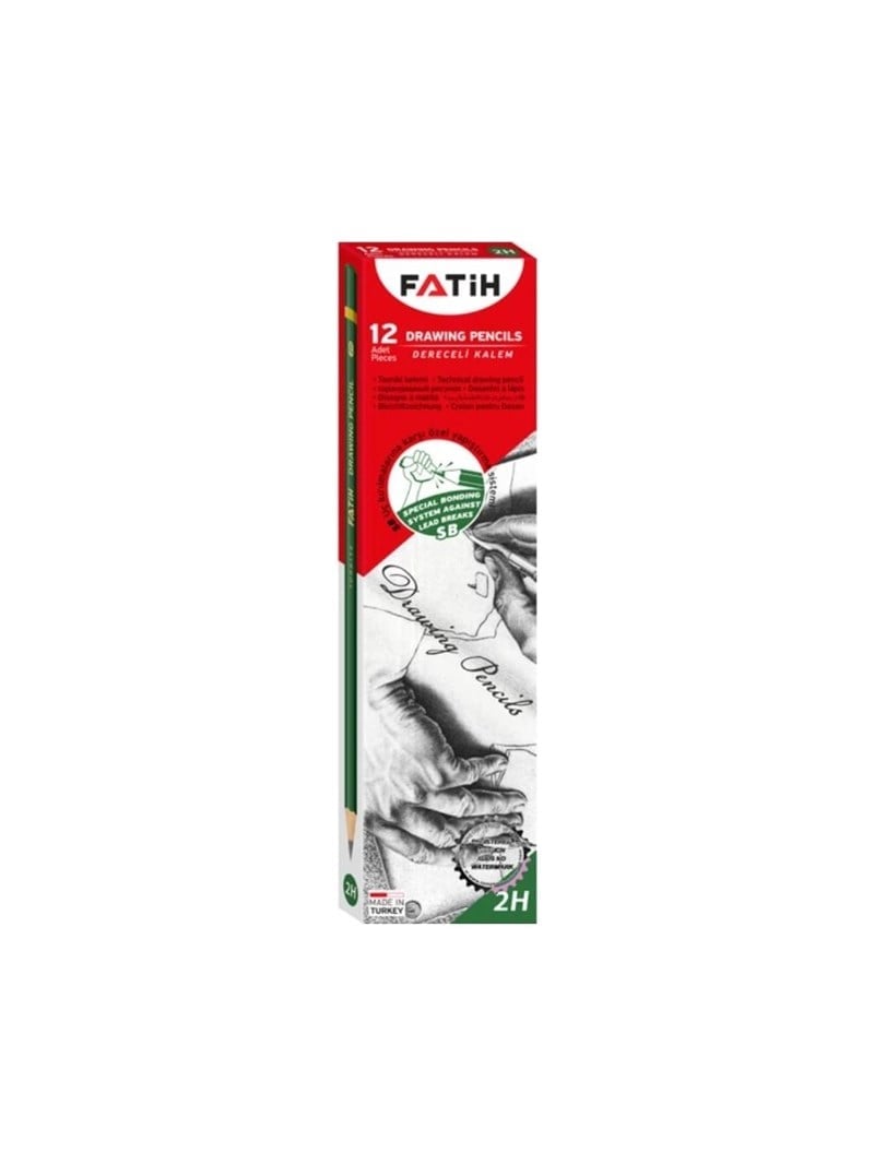 Fatih 2H Dereceli Kurşun Kalem 12'li Kutu