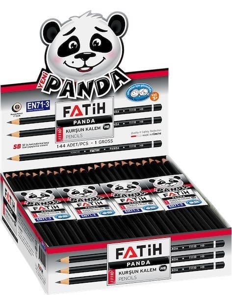 Fatih Kurşun Kalem Panda Yuvarlak 12'li Paket
