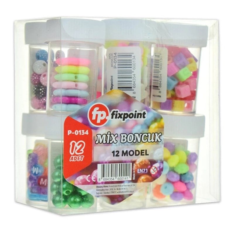 Fixpoint Boncuk 12 Model Mix P-0134 12'li Paket