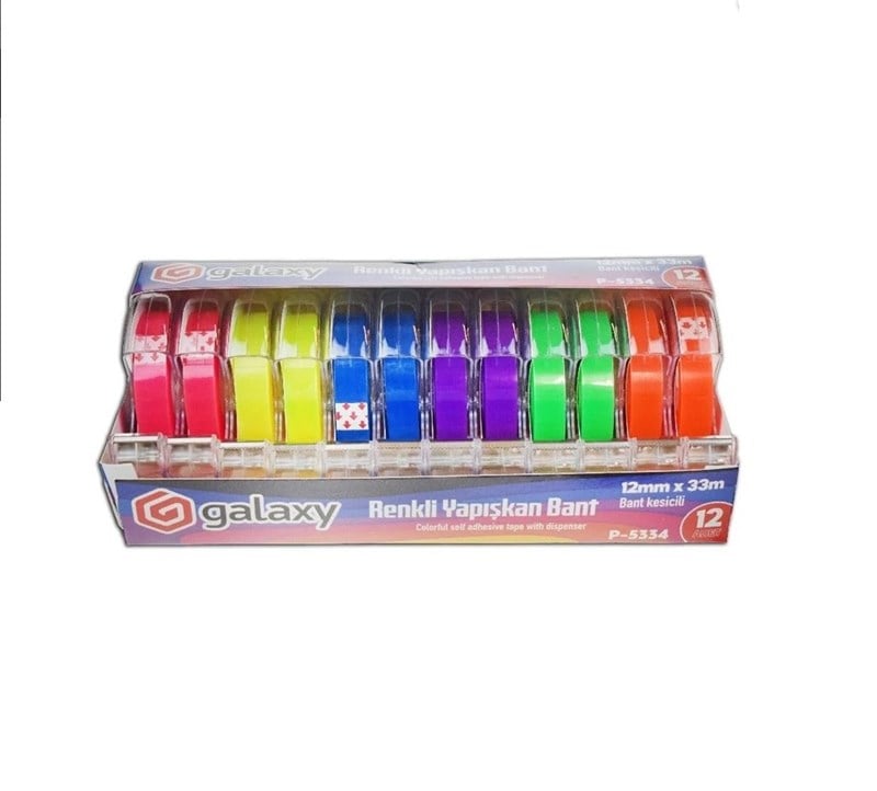 Galaxy Bant Makineli Renkli 12’li Paket