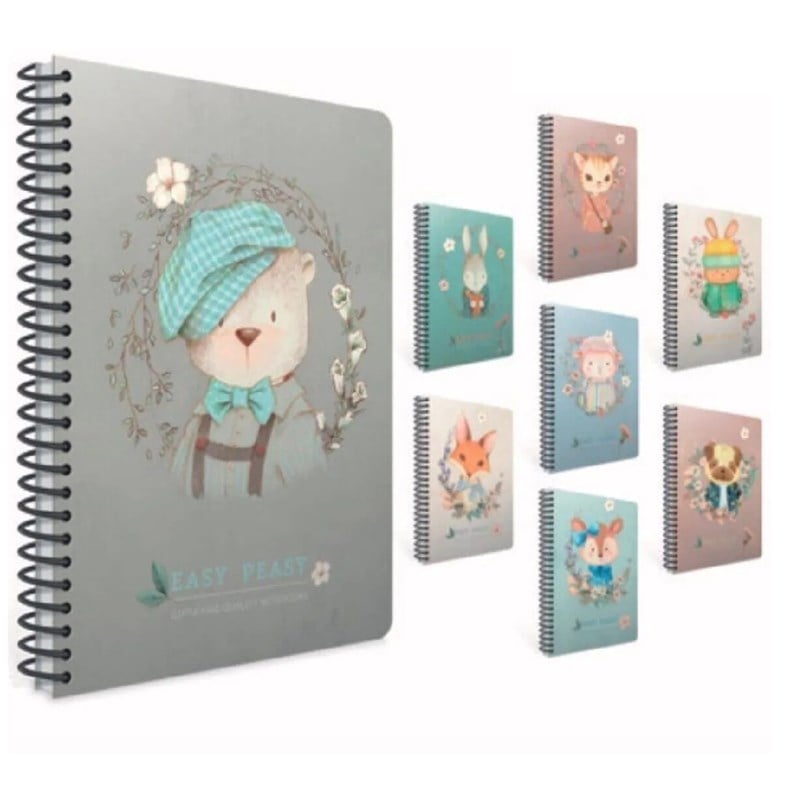 Gıpta Easy Notes Defter Spiralli Sert Kapak 17x24 120 Yaprak Kareli