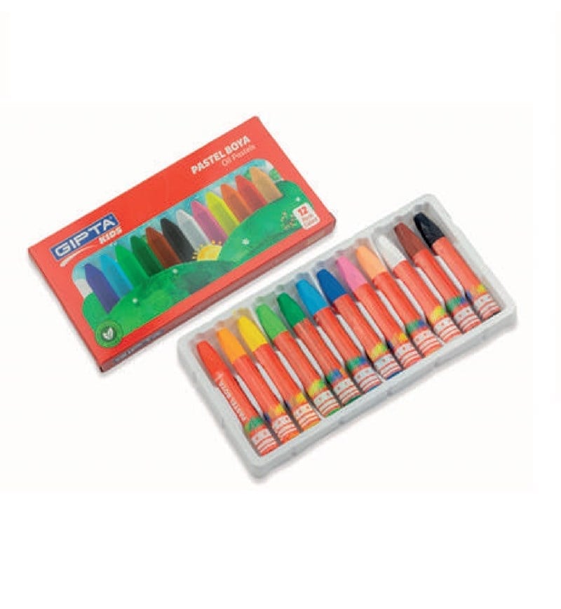 Gıpta Pastel Boya 12 Renk Köşeli K3601
