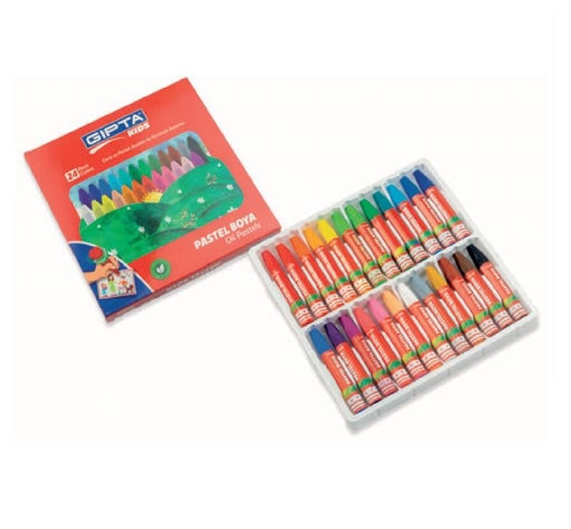 Gıpta Pastel Boya 24 Renk Köşeli K3602