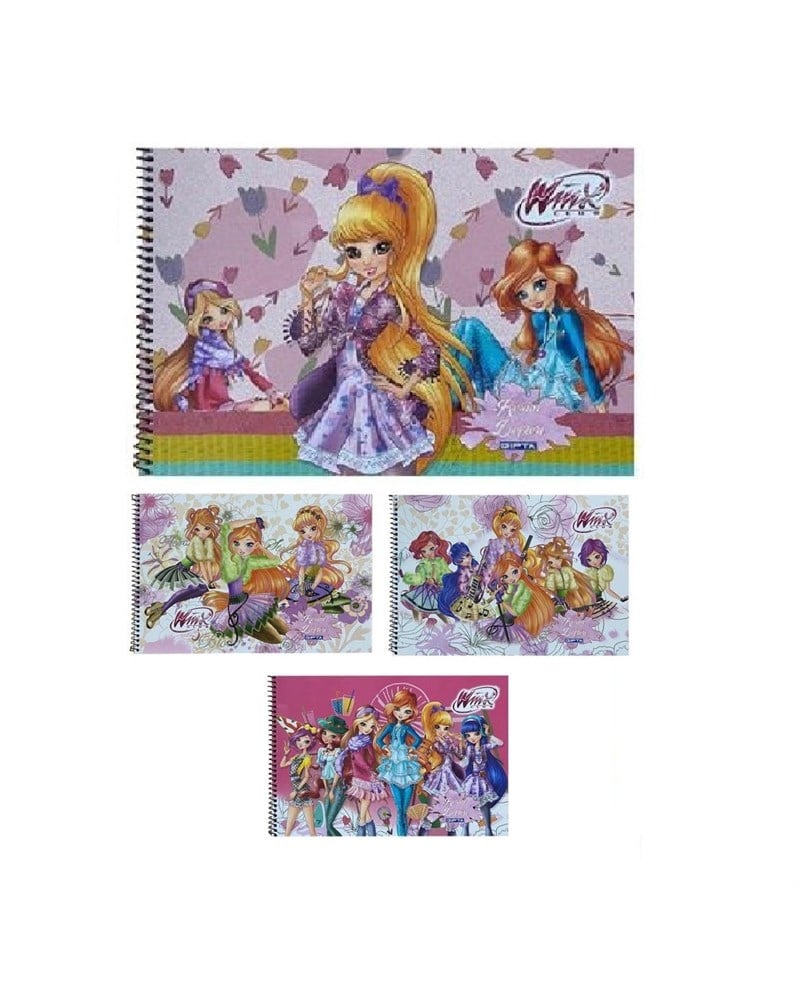 Gıpta Winx Spiralli Resim Defteri Karışık Kapak 25x35 15 Yaprak 