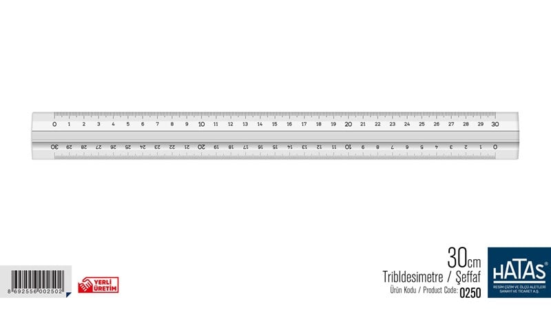 Hatas 30 cm Tribldesimetre / Şeffaf