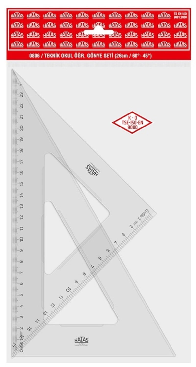 HATAS Gönye Teknik Okul Öğrenci Set 26/60-45 00806