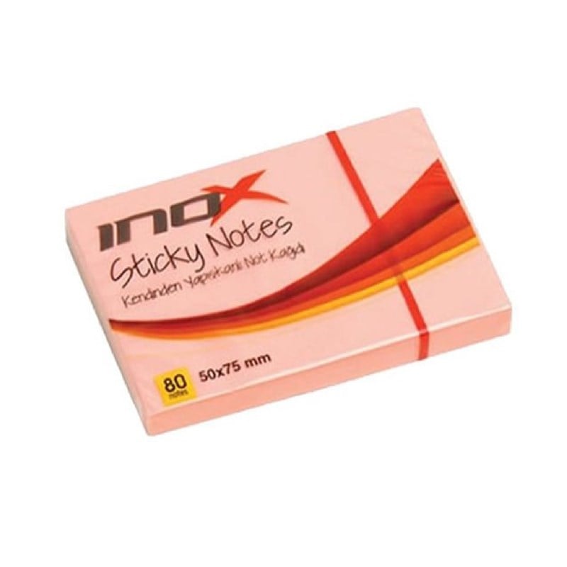 İnox Post-it 50x75 Fosforlu Pembe 80 Yaprak 12'li Paket