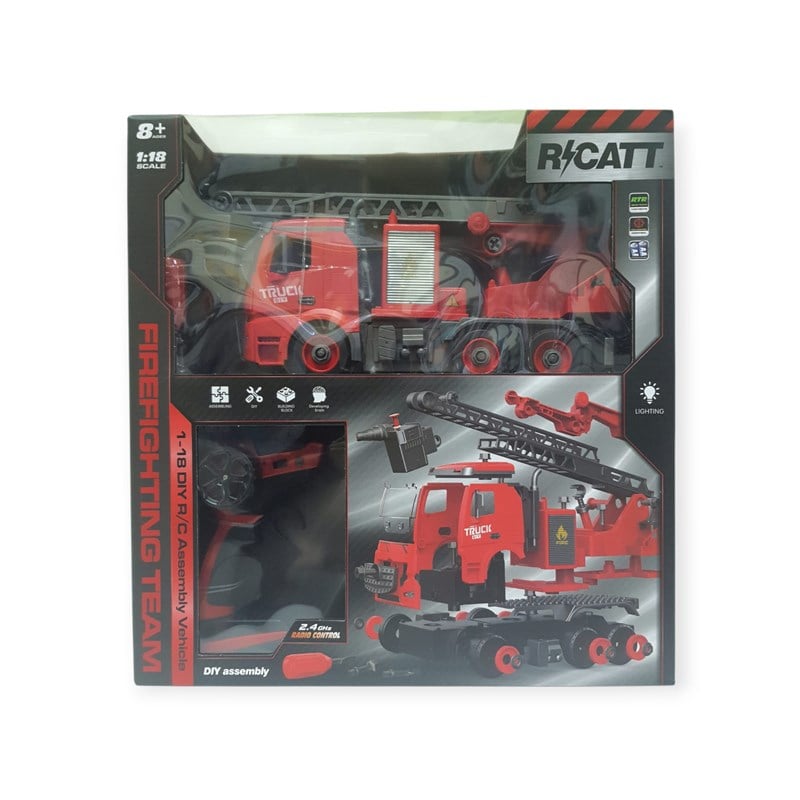 Işıklı Usb Şarjlı Uzaktan Kumandalı İtfaiye Aracı 1:18