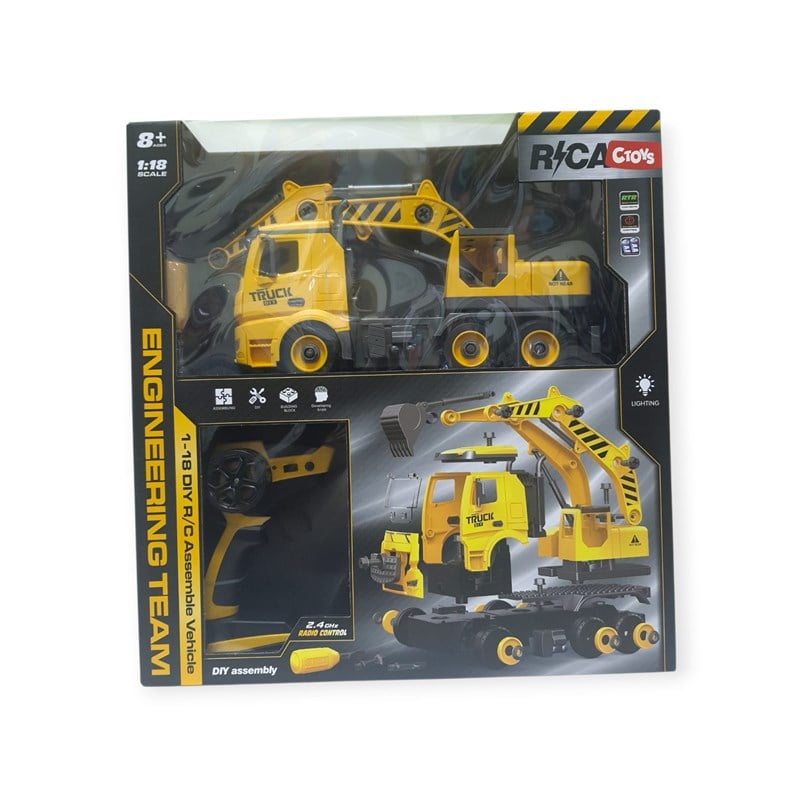 Işıklı Usb Şarjlı Uzaktan Kumandalı Sök Tak Vinç Kamyon 1:18