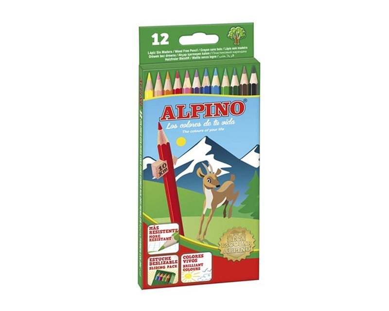 Kuru Boya- Alpino Classic 12 Renk Uzun