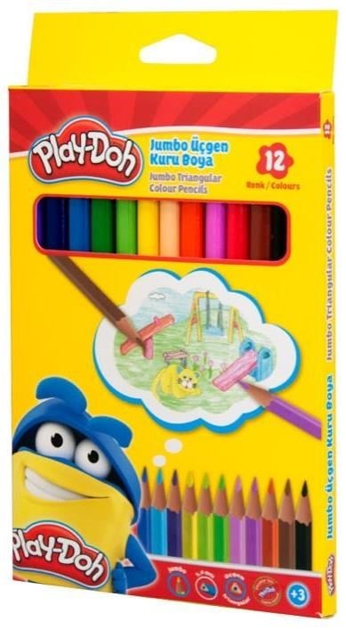 Kuru Boya- Play-doh Jumbo Üçgen 12 Renk