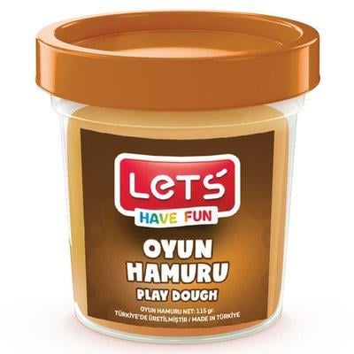Lets Tek Renk Kahverengi 110 Gr.Şeffaf Bardak Oyun Hamuru