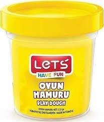 Lets Tek Renk Sarı 115 Gr. Şeffaf Bardak Oyun Hamuru