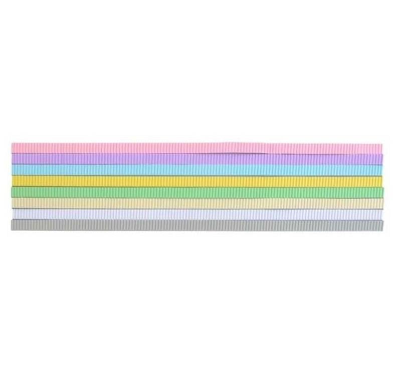 Lino 13x500 mm Oluklu Şerit 8 Renk Pastel Seri 40'lı
