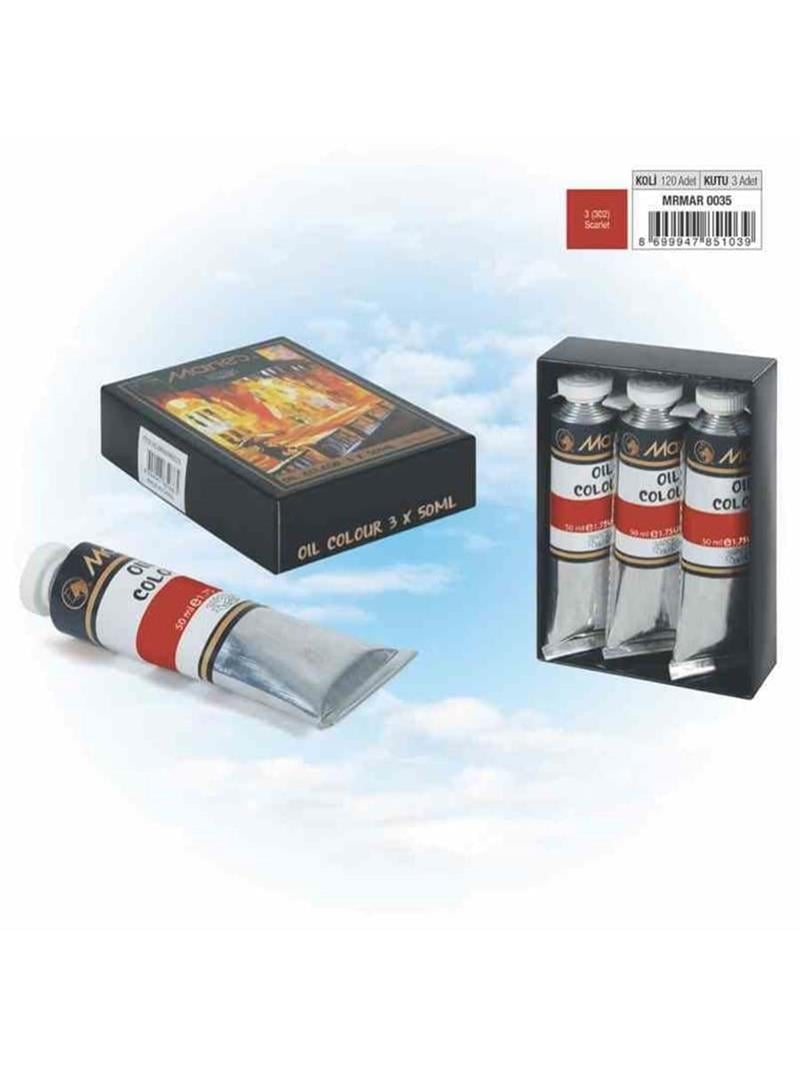 Maries Scarlet 50 ml E1384-3 Yağlı Boya 3'lü Paket