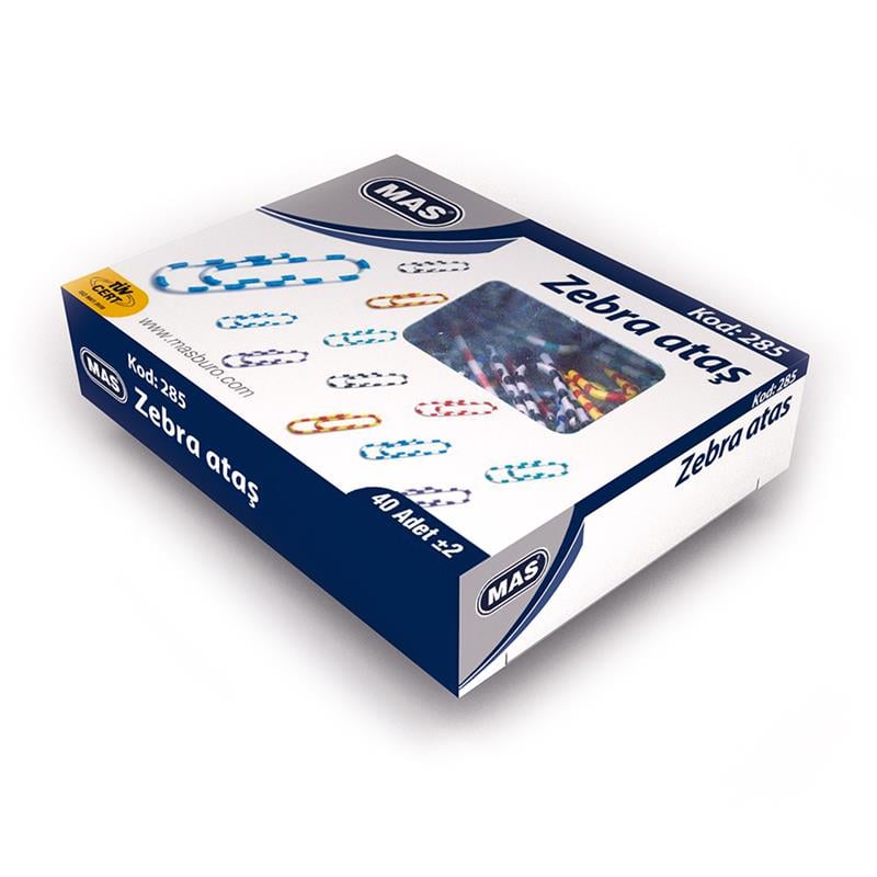 Mas Ataş Zebra PVC Kaplı 28mm 40'lı Paket