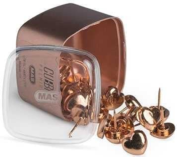 Mas Cubbie Harita Çivisi Premium Kalp Rosegold 1318