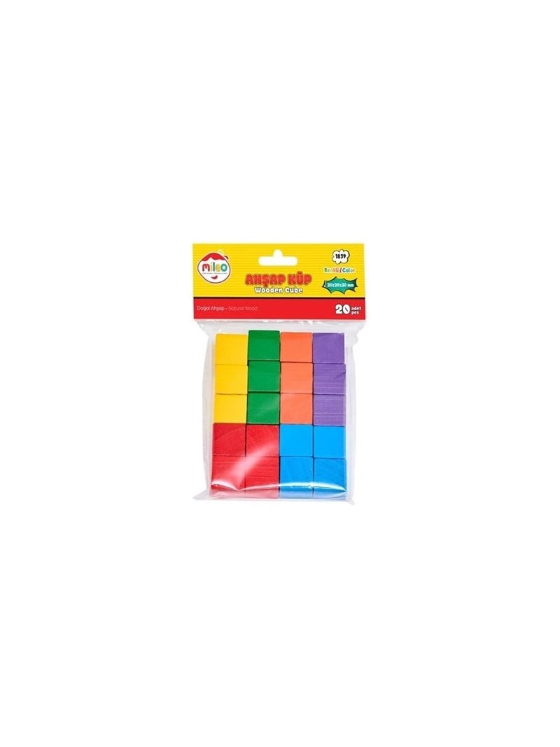 Mas Mileo 20X20X20 mm Ahşap Küp 20