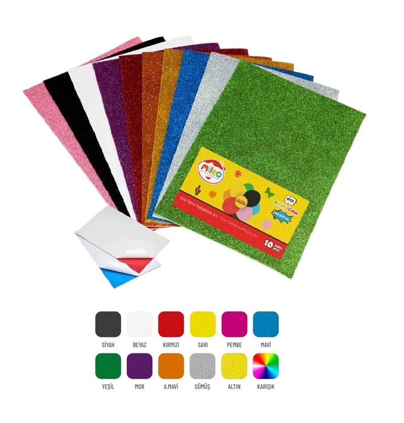 Mas Mileo Eva Simli Yapışkanlı 50x70 10’lu Paket Gümüş 1761