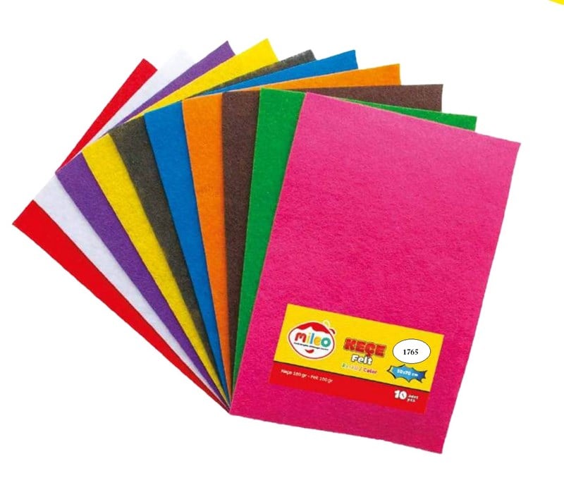 Mas Mileo Keçe 180 gr 20x30 10'lu Paket Karışık Renkler 1765