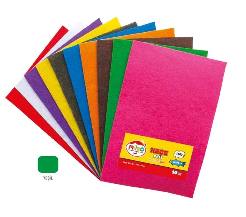 Mas Mileo Keçe 180 gr 50x70 10'lu Paket Yeşil 1767