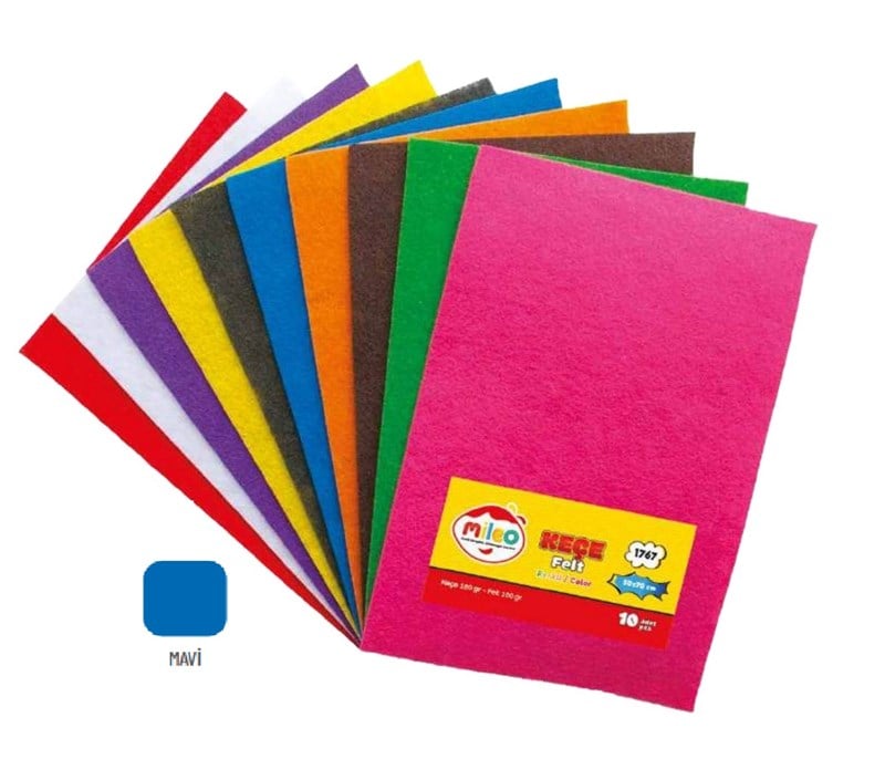 Mas Mileo Keçe 180 gr 50x70 10'lu Paket Mavi 1767
