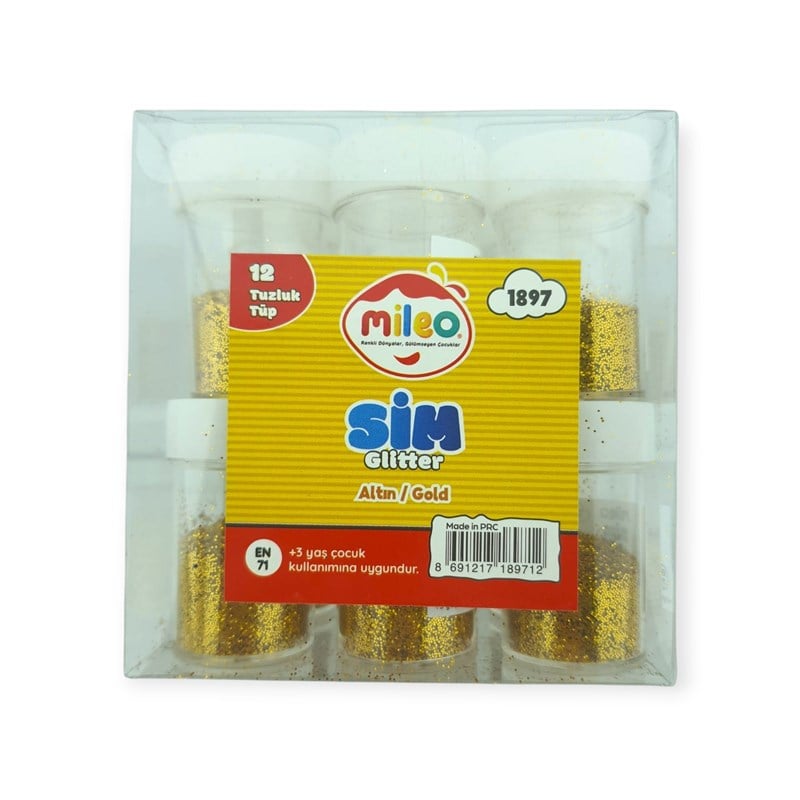 Mas Mileo Toz Sim - Tek Renk Altın Tüp 8gr X 12'li Paket 1897