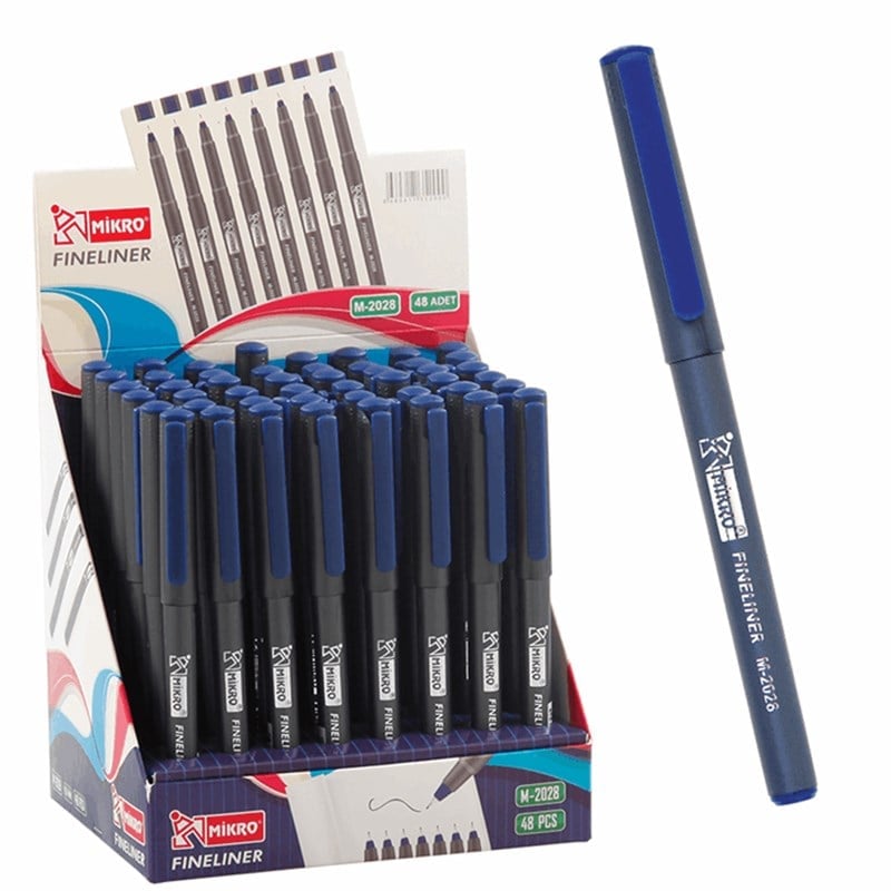 Mikro Fineliner M 2028-48 Mavi 48'li Stand